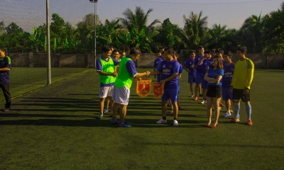 Giao lưu bóng đá với Phòng QLĐT và Phòng KHTC Tp.Mỹ Tho - Tiền Giang